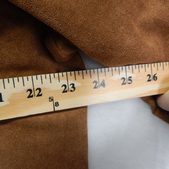 IC By Connie K Womens Tan Suede Jacket Asymmetrical Lagenlook Size XXL - Picture 10 of 10